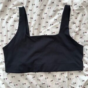 Girlfriend Collective Tommy Cropped Bra Black XL